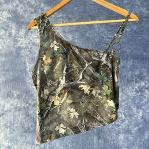 SOLY HUX Women's Camo Print Camisole Tops Sz L Y2K Grunge Hunt Style